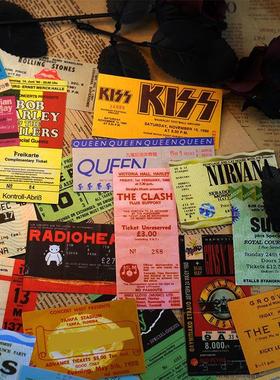 Rock Music Ticket Graffiti Stickers Retro Band Sticker Decal