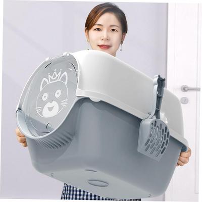 Cat litter box Fully enclosed cat supplies Large cat toilet