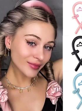 Woman Heatless Curling Rod Heatless Hair Curls Headband
