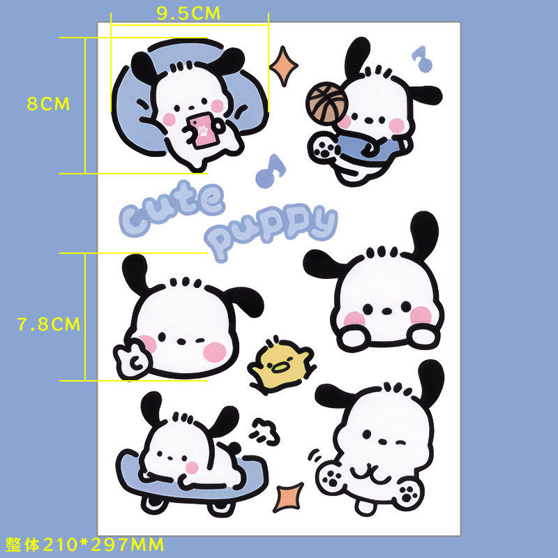 三丽鸥大尺寸行李箱贴纸DIY笔记本电脑电动车汽车防水头盔装饰