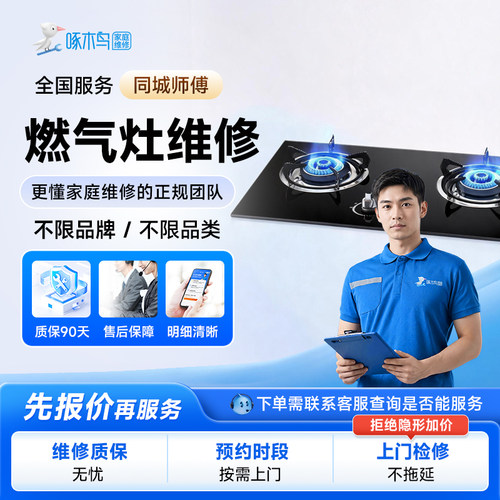 燃气灶上门维修安装油烟机同城专业维修上门服务啄木鸟家庭维修