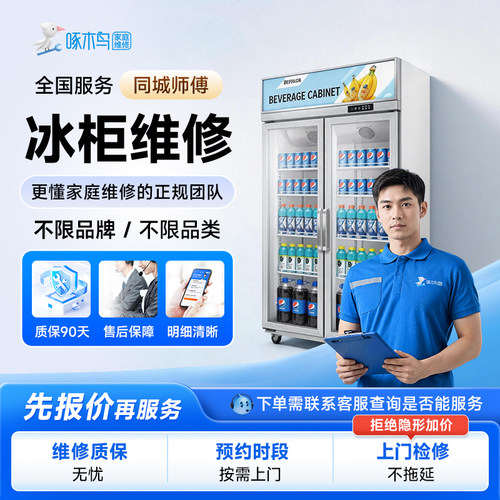 冰柜冰箱上门维修拆装同城师傅全国服务预付款啄木鸟北京上海广州