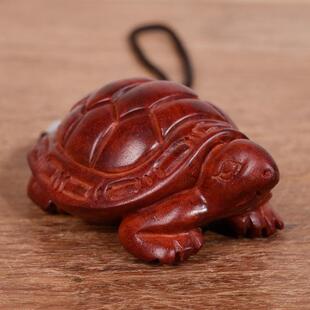 摆血非居洲小叶紫檀木雕手无品牌/工乌龟瑞兽檀龙龟手把件家件文