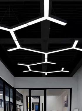 接网咖超市舞蹈室le拼d型灯办室Y形灯具公人SC01字形健造身房吊灯