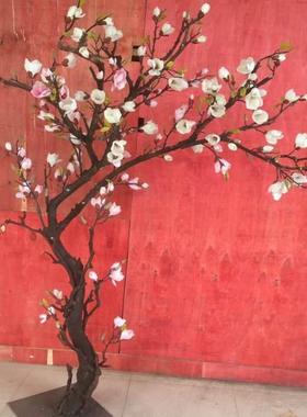 仿真玉兰花艺21960树花仿真植物假树大型落地橱窗装饰假花客室内