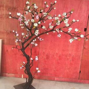 仿真玉兰花艺21960树花仿真植物假树大型落地橱窗装饰假花客室内