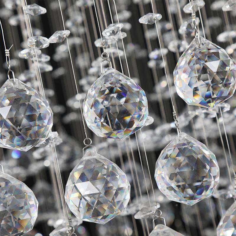 轻奢RAJ酒店大厅吊灯灯玻创意式楼复别墅客厅璃饰led灯具水晶长吊