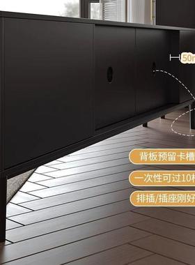 复古玻璃超式薄电视柜茶几组合户型客厅小家用矮柜落地TPY储物地