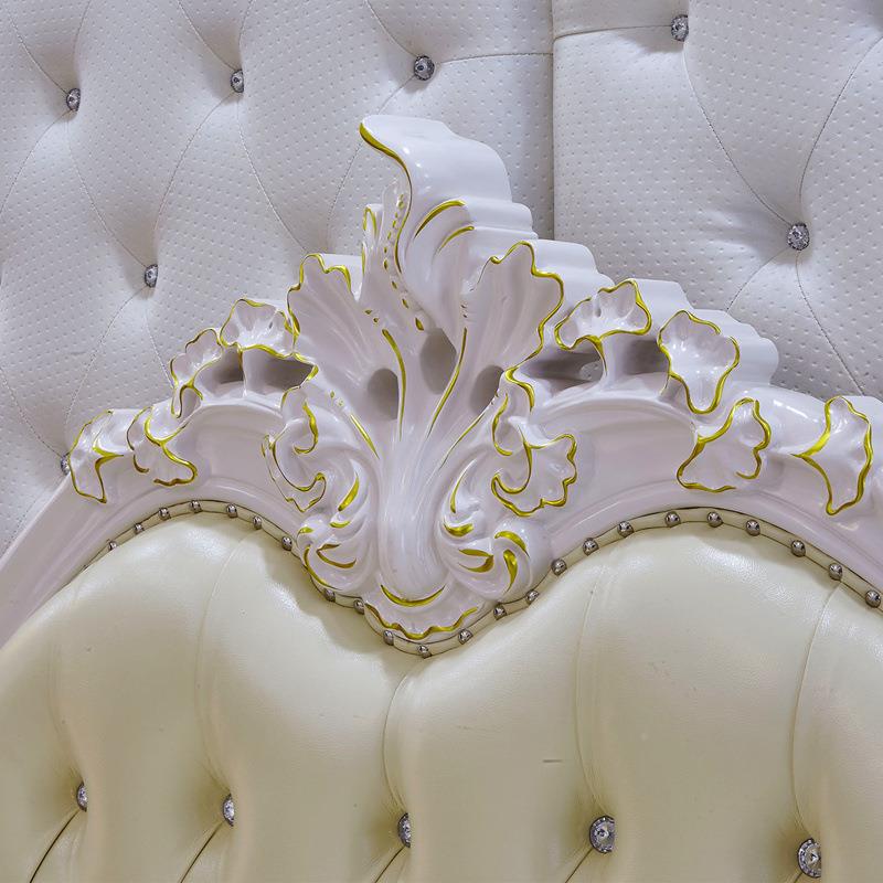 TB550498现床代简约原木大床双主人床2米2.2米卧加宽欧式床双人床