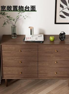 实现木斗柜卧柜室收六斗柜化纳妆台代简约66362餐边储物柜客厅高