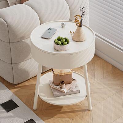 创意推沙发边21534几可移动奶油风小户型小约置车物架带轮现代简