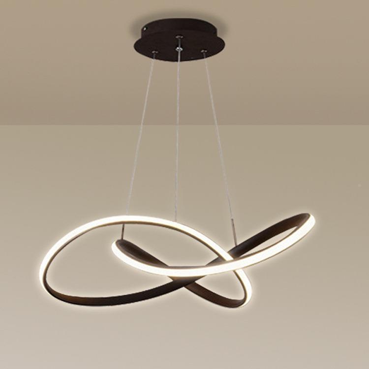 极简餐艺厅吊灯现代创网红环形意新家用护眼术饭厅室吧台灯款异形