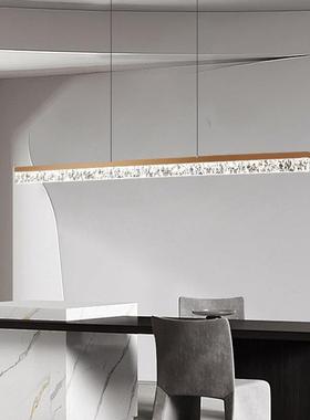 奢205铝材餐厅吊灯长吧条2形现代简约轻餐桌岛台灯前台台一YQ830