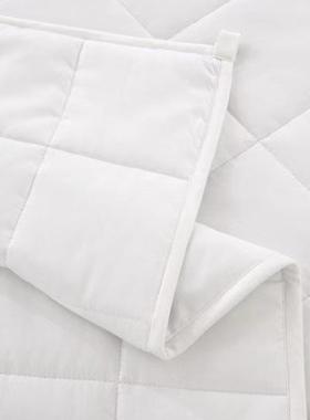 白色舒纯色ILX商用被褥家居室内被子床褥多格毯子适睡眠盖规毯