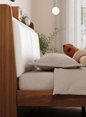 橡YFN胶木实木包床18.米双人床家用带软单1.5m出租房床1m人床经济