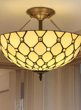 过灯走廊灯美WBY式复古蒂凡尼梯入户玄阳台餐厅楼卧室关灯具吸顶