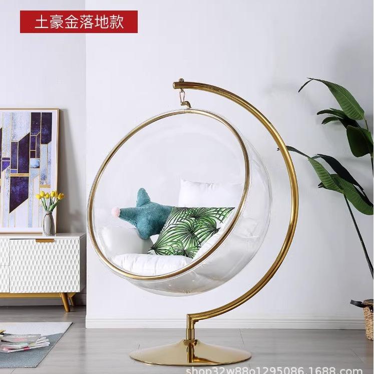 BMY简摇摇椅网红透明力泡泡吊椅欧约式亚克半球座休椅房间阳台闲