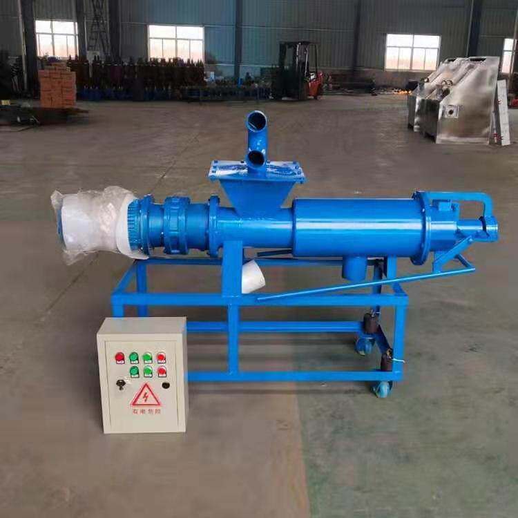 猪粪固液分离机螺旋挤式牛粪脱压水KFS机动上料离干湿自分机