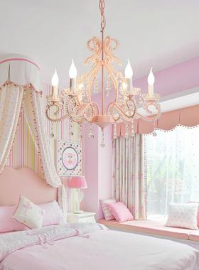式公室主tb-59735房吊灯儿童房间灯欧唯式粉红卧装韩饰灯美式女孩