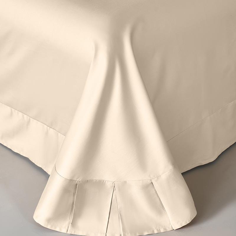 A类1奢00长绒棉贡缎四件全棉纯棉轻纯色床套ZXQ被套床笠床上用单