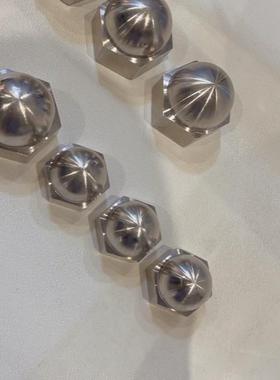 04不锈钢圆盖型螺母M6反牙48421盖帽半3形装饰螺母球圆头一体盖型