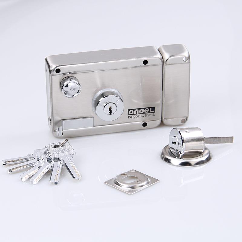 防380804不锈钢装盗门锁外铁门锈大门家用老式房门锁防户外门锁锁