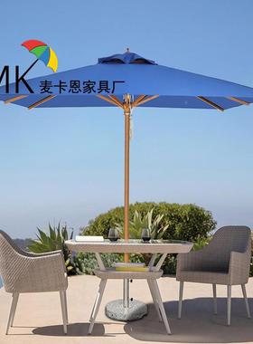 户外遮阳伞仿合纹豪华伞庭院别48813墅酒店遮阳椅伞桌伞组大型木