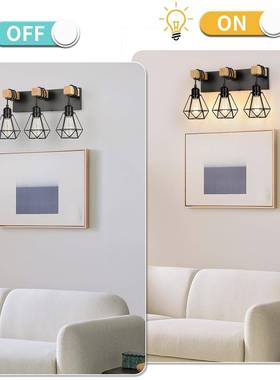 马逊灯12329具镜前灯壁灯卧室亚床境头厅实客木镜前l灯跨出口