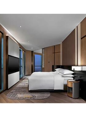 高端店套房板家741具宾馆民宿标间全套客样间固装工房酒程家具定