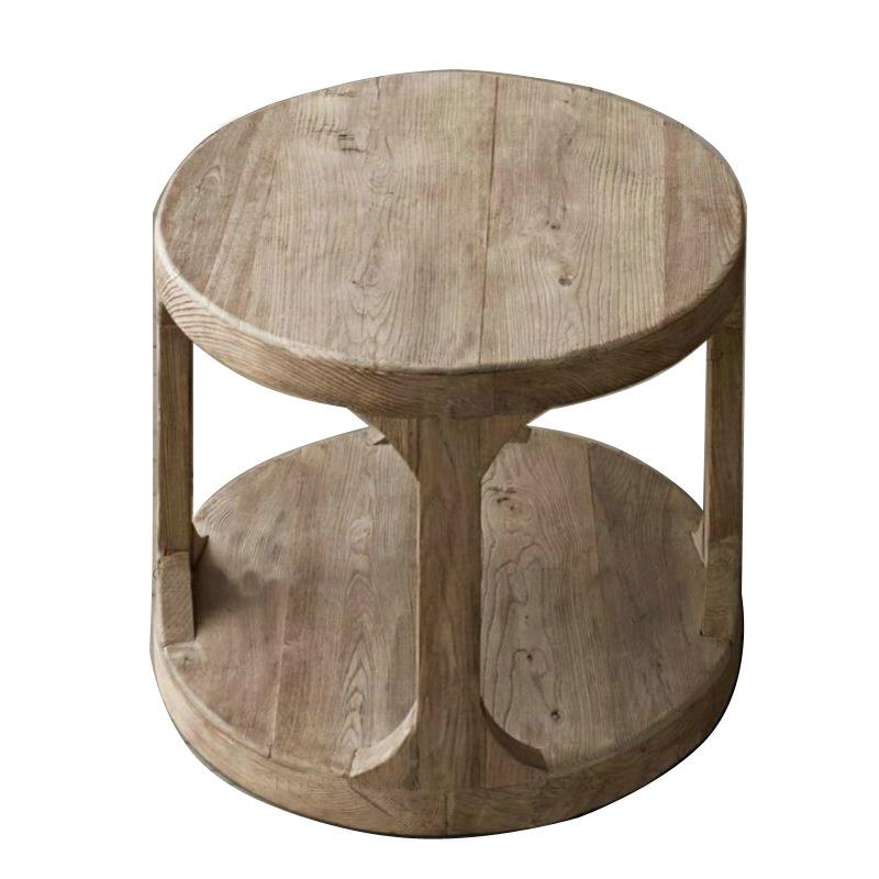 TM400244法式乡村复做旧边桌小茶几村美式乡全实木角几/边几TM40