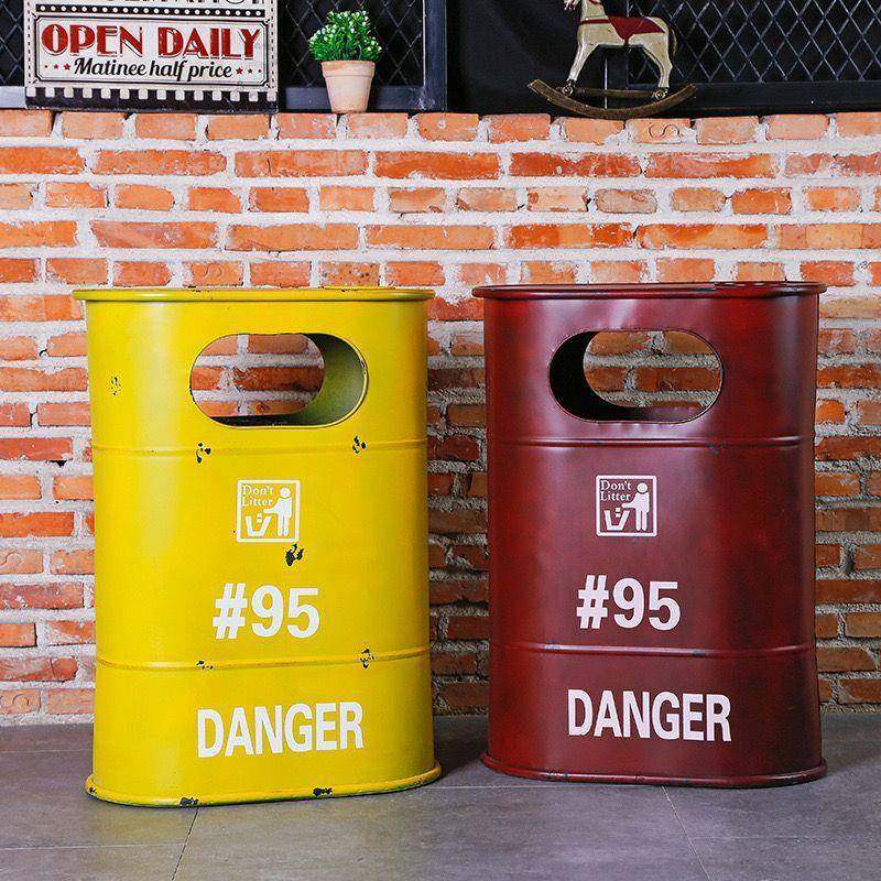 复古铁工业风艺垃圾桶户外大号个性美式旧创酒AL363709吧意做餐厅
