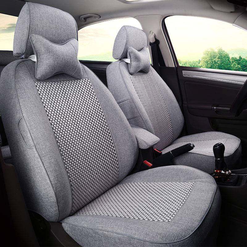 汽逸车坐垫布英朗捷达朗逸宝来阳EXR光轩冰丝全围亚麻包四季通用