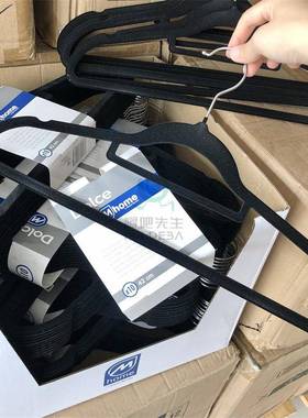 10个装植绒家用无滑痕防衣架无痕干湿两用服理撑衣子整师YX-25081