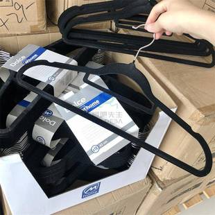 10个装 25081 植绒家用无滑痕防衣架无痕干湿两用服理撑衣子整师YX