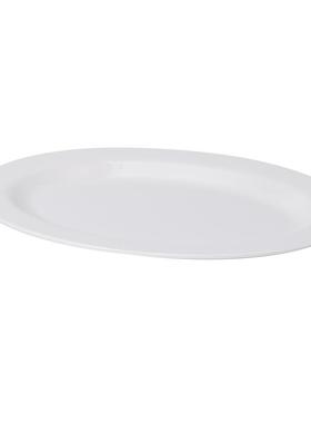 1圆00个装瓷密胺盘子白色椭碟子商店用餐厅F76759S6饭酒仿店菜盘