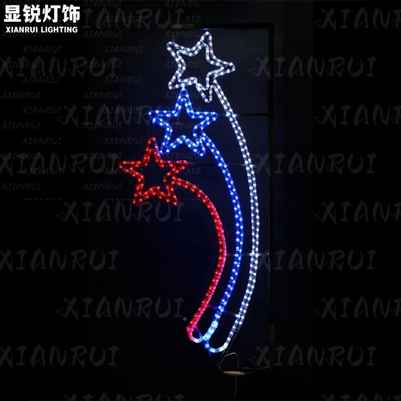 装饰街道路灯杆造型灯2圣诞节图案灯杆装灯光LFO饰灯铁艺支架D发