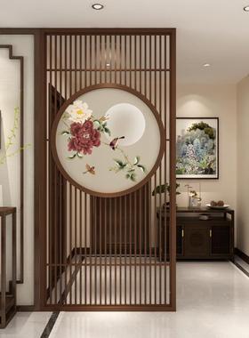 式新中实16803木屏隔断客厅现代简约入户玄关柜进门入风户家镂空