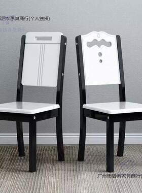 实椅子餐木椅家木用简约现中式白代色餐厅吃饭餐76919椅子头凳子