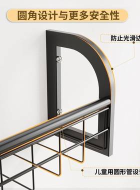 童房书架后墙门上儿绘本架铁艺壁dj00091挂书本架宝靠墙宝置物架