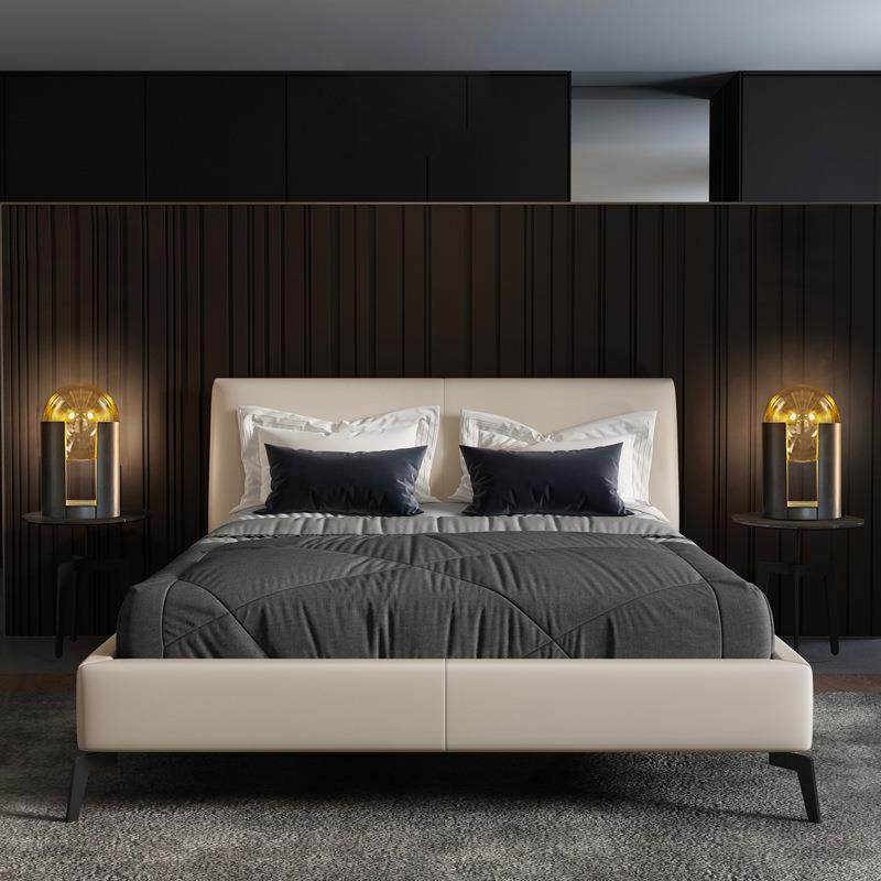 现设无品牌/代约个简性轻奢样板房计师卧室头客厅茶几装饰床玻璃