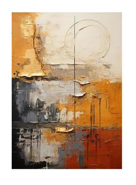 手绘油画橙抽象客挂画RTS手工肌理玄关装饰画现色代纯简约卧室厅