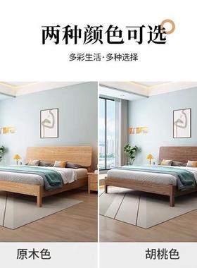 北木美橡床全实木1.8M户双人47521床简红易单板床小型单人床1米5