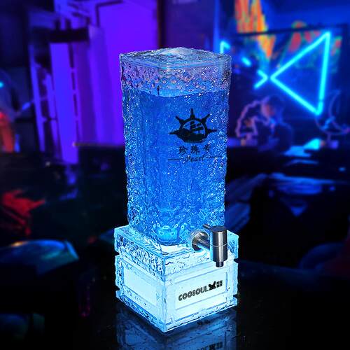 酒发光冰纹啤酒桶不锈钢龙头KTWZ-JP011吧汁V专用果可容器扎啤商