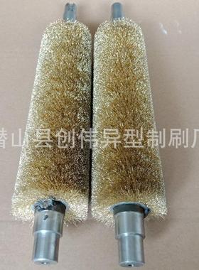 厂家直销13989除锈抛光钢丝辊刷耐磨钢丝辊刷丝铜丝辊刷镀铜钢毛