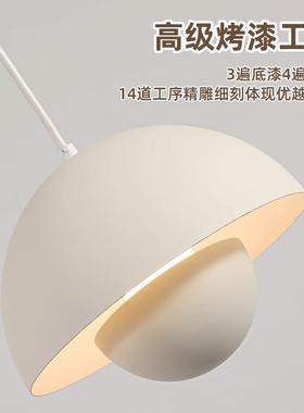 8212丹麦花灯床头吊灯简约现代奶风升降餐厅苞吧台吊线灯中可油山