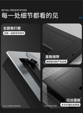 办桌公盖缓20109冲穿线盒桌面装饰电脑桌过线盒穿线孔孔电视柜线