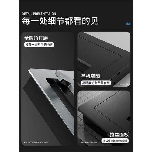 办桌公盖缓20109冲穿线盒桌面装饰电脑桌过线盒穿线孔孔电视柜线