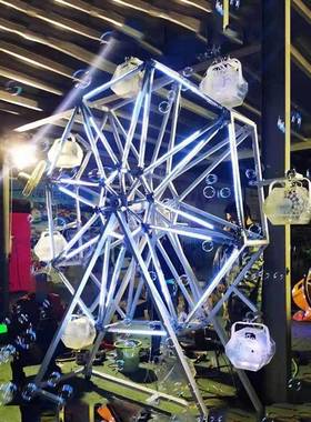 LED发光景轮区泡泡机天活动网红度演AL100751出36外户全自动摩供