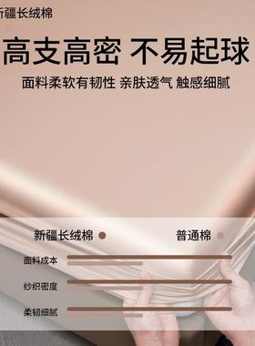 1床00支121绒棉床笠单2件高端纯棉全棉罩加厚床垫保长护罩205新款