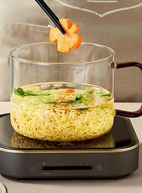 1F3RIJ1玻F3泡面碗带盖大号宿舍生拉汤碗耐高温沙加厚微波学炉璃